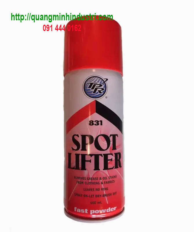 Xịt tẩy dầu Spot lifter 831 TPR và Sprayway trên vải