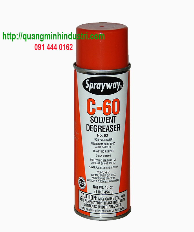 Xịt tẩy tem nhãn dầu mỡ sprayway C60